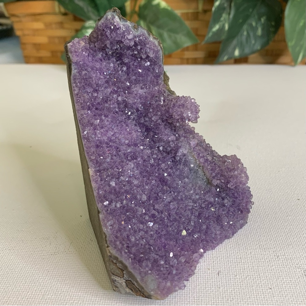 Large Purple Amethyst Crystal Cluster Geode Uruguay Cathedral Gemstone 4.75"x4.5 - Picture 3 of 16